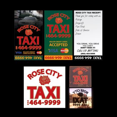 Logo design, vinyl window design and printing, business card redesign and printing