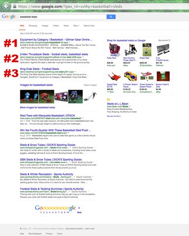 Google SEO Results