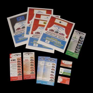 Fleet vehicle marketing design, flyers, brochures, sell sheets, promotional cards, printing
