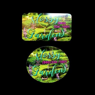 Branding design, sticker design, business card design, printing